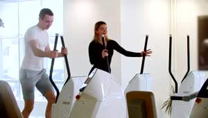 Stock Video Friends Exercising At A Modern Gym Live Wallpaper For PC