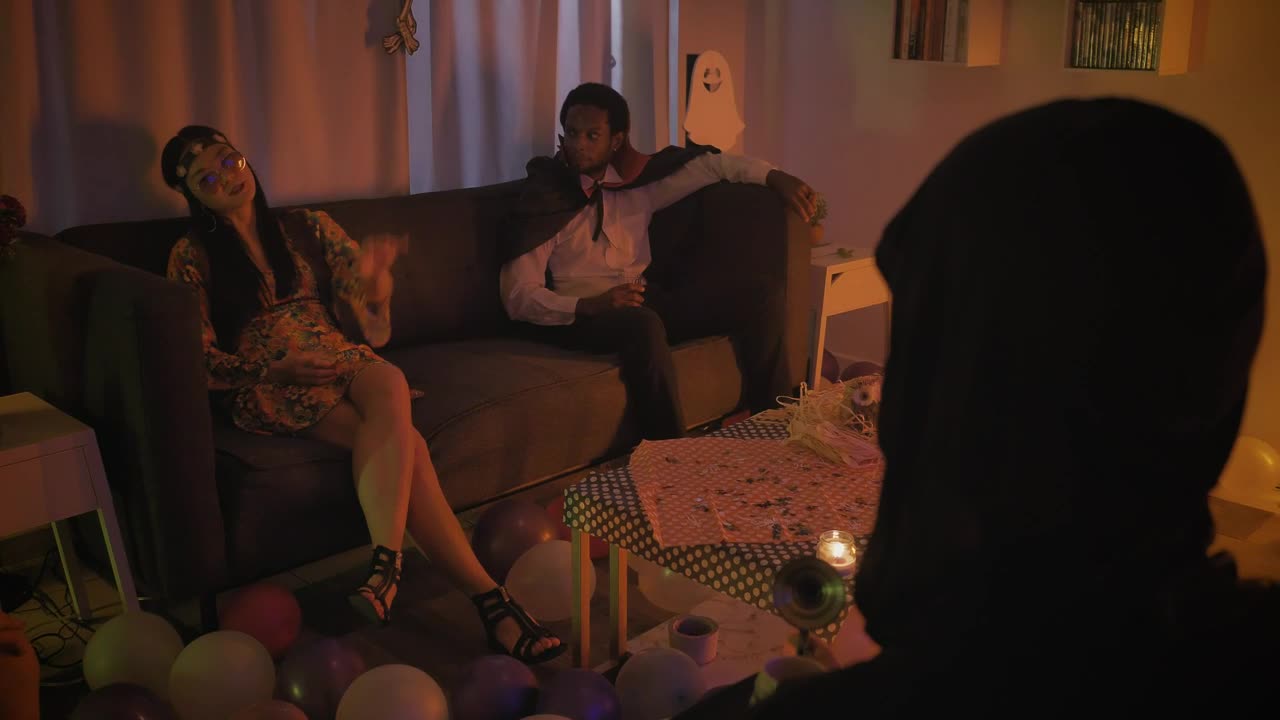 Download Stock Video Friends At A Small Costume Party Live Wallpaper For PC