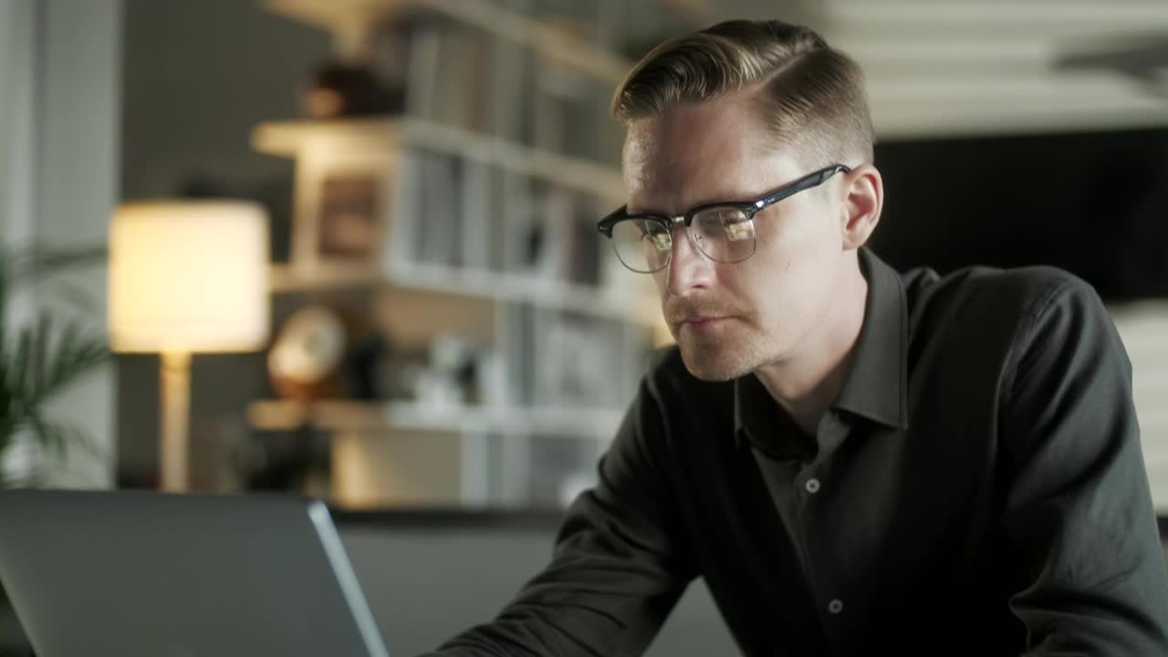 Download Stock Video Freelancer Working On His Laptop From Home Live Wallpaper For PC