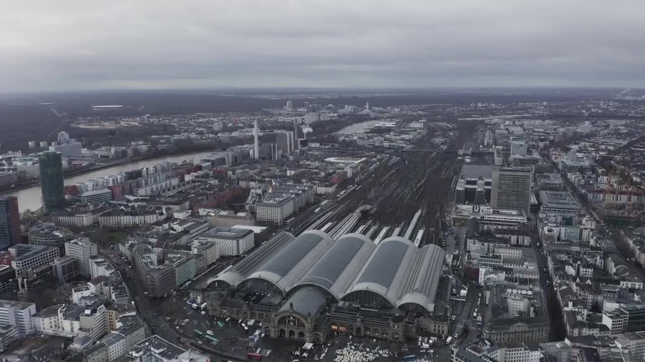 Download Stock Video Frankfurt Train Station From The Air Live Wallpaper For PC