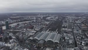 Stock Video Frankfurt Train Station From The Air Live Wallpaper For PC