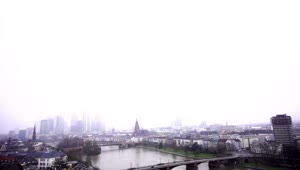Stock Video Frankfurt Germany River View In Winter Live Wallpaper For PC