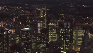 Stock Video Frankfurt At Night In The Distance Aerial Shot Live Wallpaper For PC