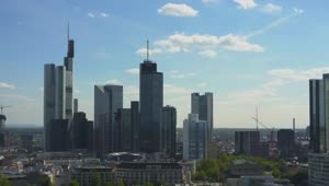 Stock Video Frankfurt Am Main Skyline Aerial Shot Live Wallpaper For PC