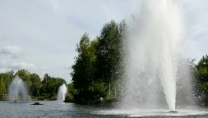 Stock Video Fountains In The Lake Live Wallpaper For PC