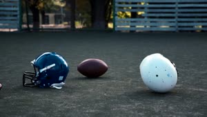 Stock Video Football Players Taking Helmets From The Ground Live Wallpaper For PC