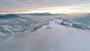 Stock Video Foggy Winter Wonderland Seen From The Air Live Wallpaper For PC