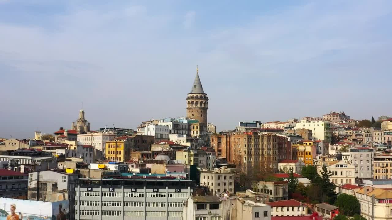 Download Stock Video Flying Towards The Galata Tower Live Wallpaper For PC