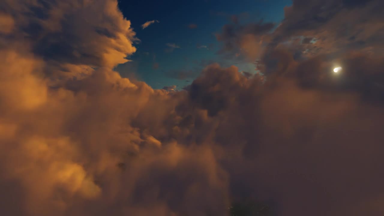 Download Stock Video Flying Through The Clouds Over The Sea Live Wallpaper For PC