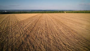 Stock Video Flying Through A Freshly Plowed Agricultural Field Live Wallpaper For PC