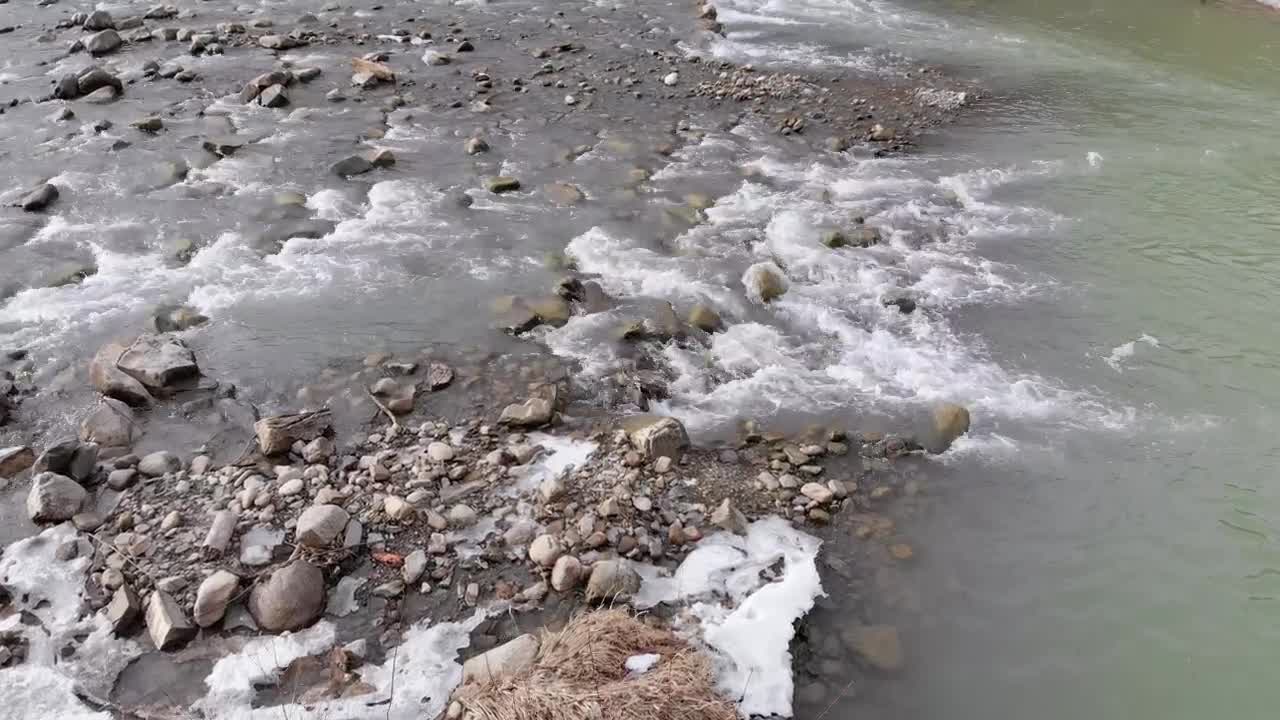 Download Stock Video Flying Over The Mountain River Live Wallpaper For PC