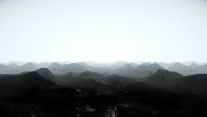 Stock Video Flying Over Silhouettes Of Mountains On A Planet Live Wallpaper For PC