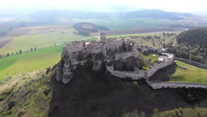 Stock Video Flying Over Historic Medieval Castle Live Wallpaper For PC