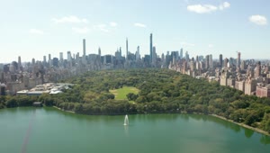 Stock Video Flying Over Central Park On A Sunny Day Live Wallpaper For PC