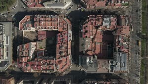 Stock Video Flying Over Blocks Of Classic Barcelona Style Live Wallpaper For PC