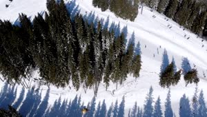 Stock Video Flying Over At Ski Track In The Mountain Live Wallpaper For PC