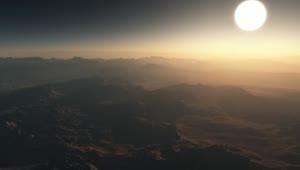 Stock Video Flying Over An Alien Planet Heading For The Sun Live Wallpaper For PC