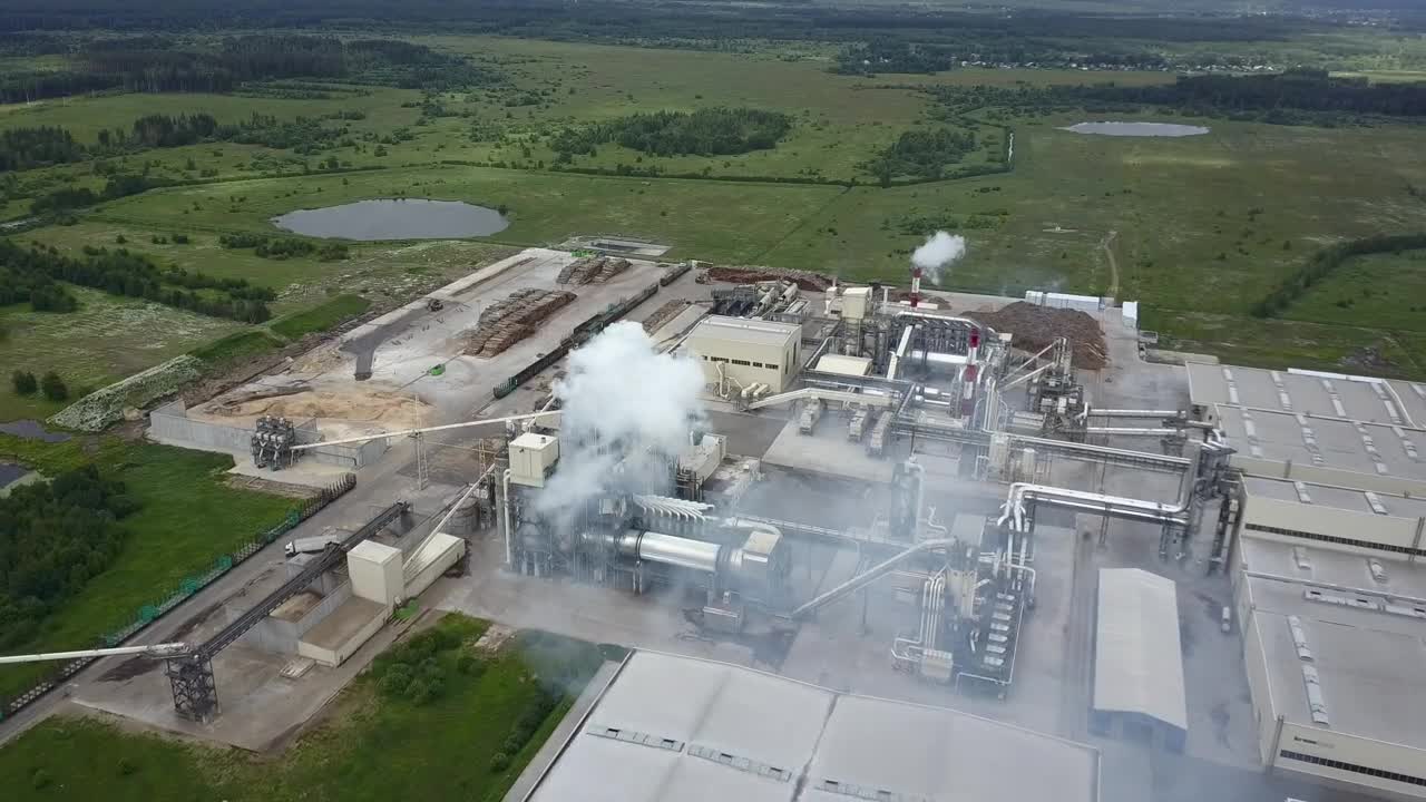 Download Stock Video Flying Over A Large Factory Live Wallpaper For PC