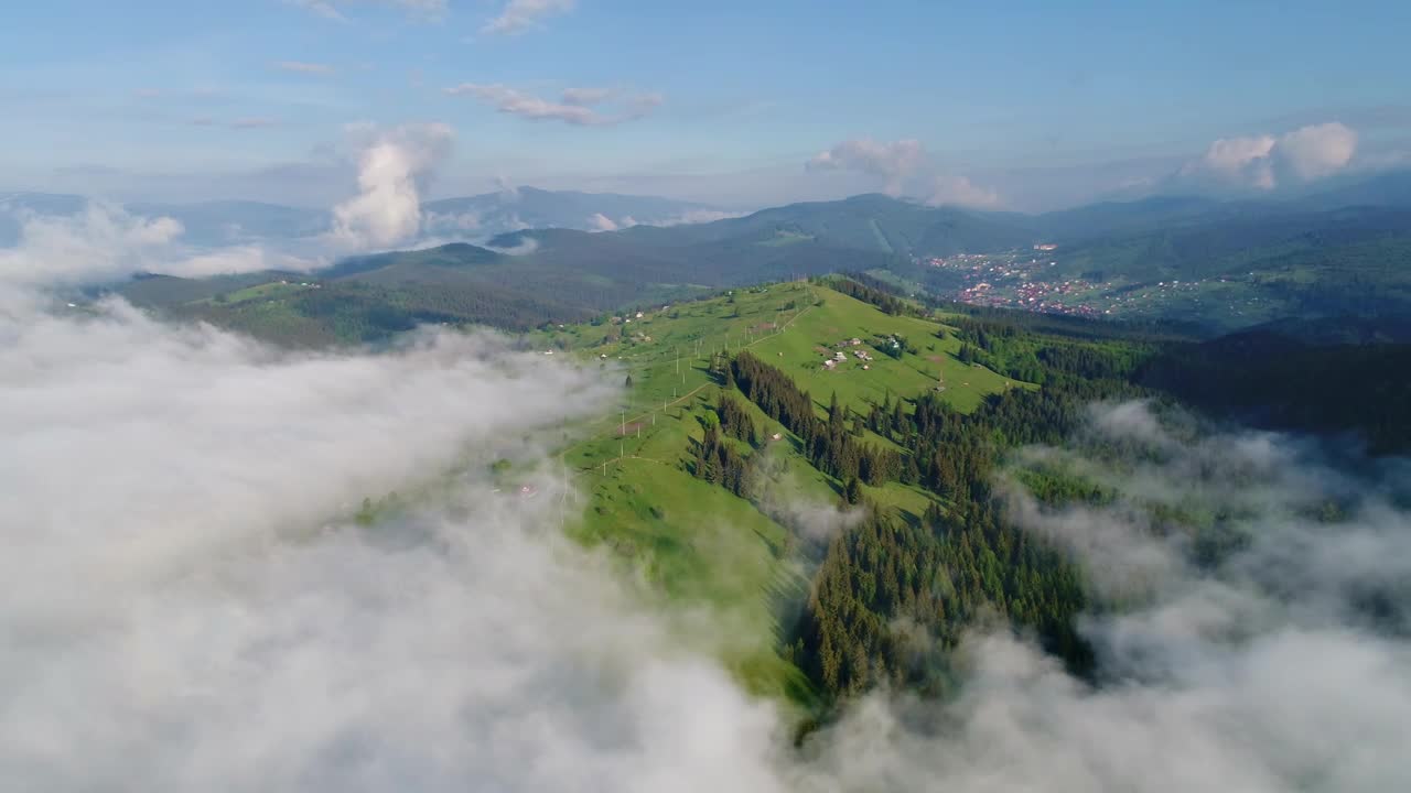 Download Stock Video Flying Over A Clouds Covered Forest Live Wallpaper For PC