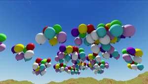 Stock Video Flying Balloons In The Sky Live Wallpaper For PC