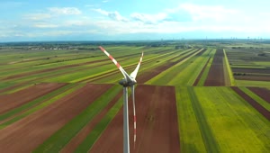 Stock Video Flying Around A Wind Turbine In The Countryside Live Wallpaper For PC