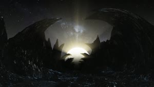 Stock Video Flying Across A Dark Rocky Alien Planet Live Wallpaper For PC