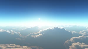 Stock Video Flying Above The Clouds On A Sunny Day Live Wallpaper For PC