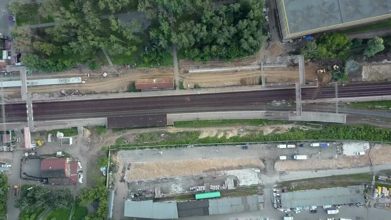 Download Stock Video Flying Above An Old Railway Live Wallpaper For PC