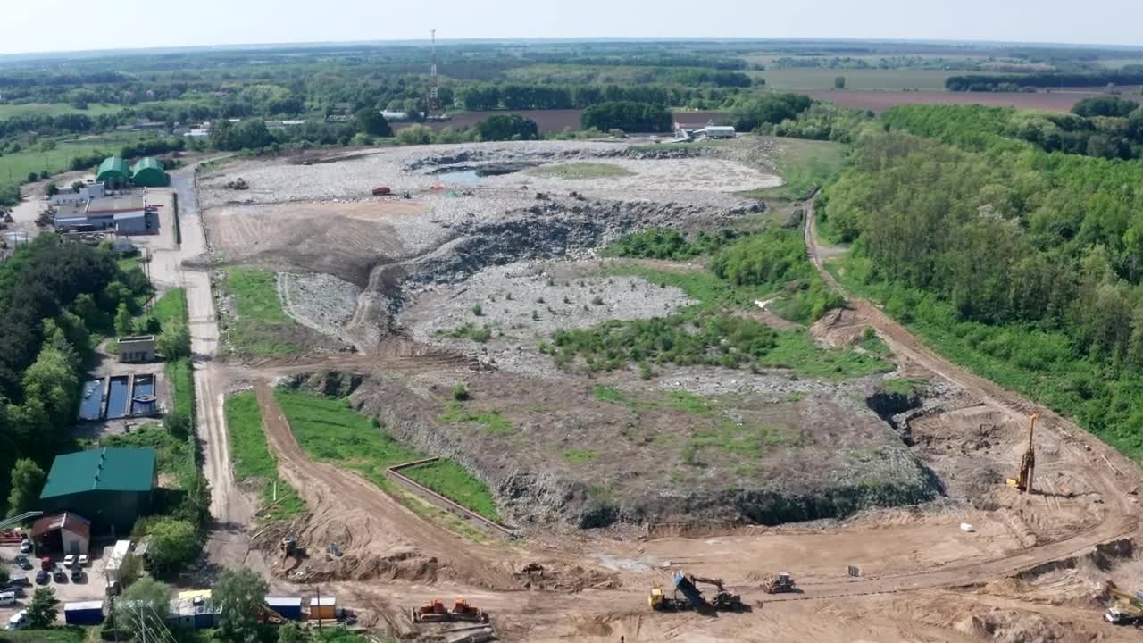 Download Stock Video Flying Above A Huge City Garbage Site Live Wallpaper For PC