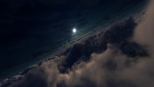 Stock Video Flight Through Clouds Towards The Bright Full Moon Live Wallpaper For PC