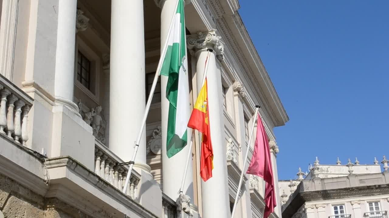 Download Stock Video Flags Outside Of A Building Live Wallpaper For PC