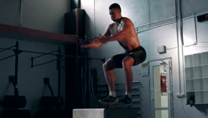 Stock Video Fitness Man Doing Jumping Exercises Live Wallpaper For PC