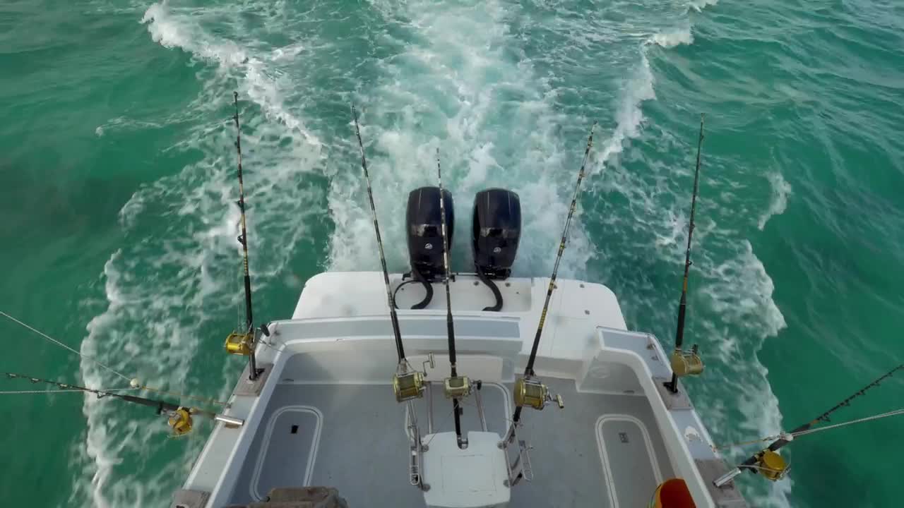 Download Stock Video Fishing Lines On The Back Of A Boat Live Wallpaper For PC