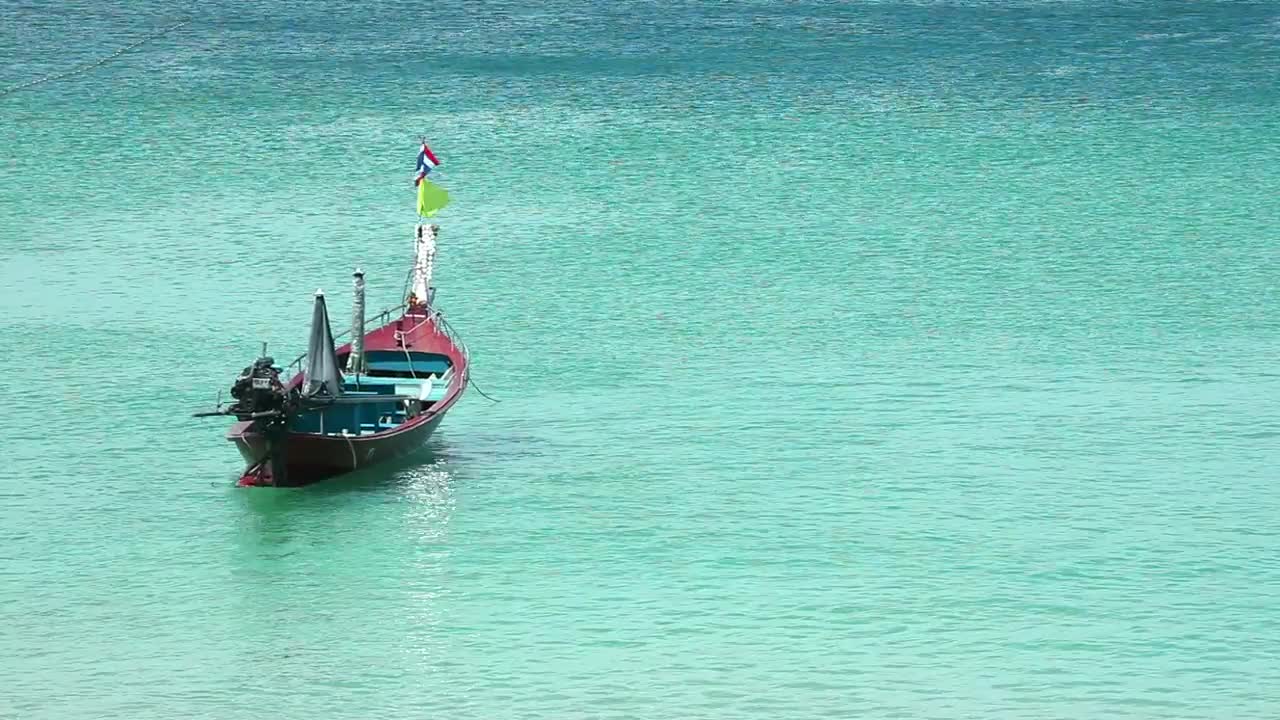 Download Stock Video Fishing Boat At The Sea During The Day Live Wallpaper For PC