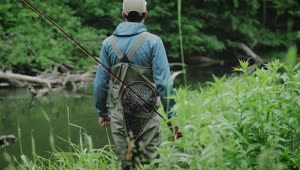 Stock Video Fisher Man By The River Live Wallpaper For PC