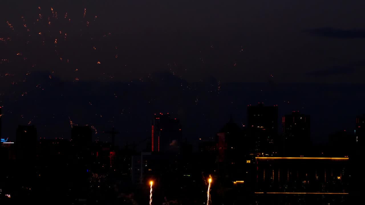 Download Stock Video Fireworks Iluminate The City Night Live Wallpaper For PC