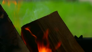 Stock Video Fire Consuming Wood Chunks Live Wallpaper For PC