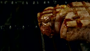 Stock Video Filet Mignon Cooking Over Coals Live Wallpaper For PC