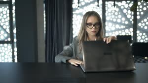 Stock Video Female Lawyer Starts Working With Her Laptop Live Wallpaper For PC