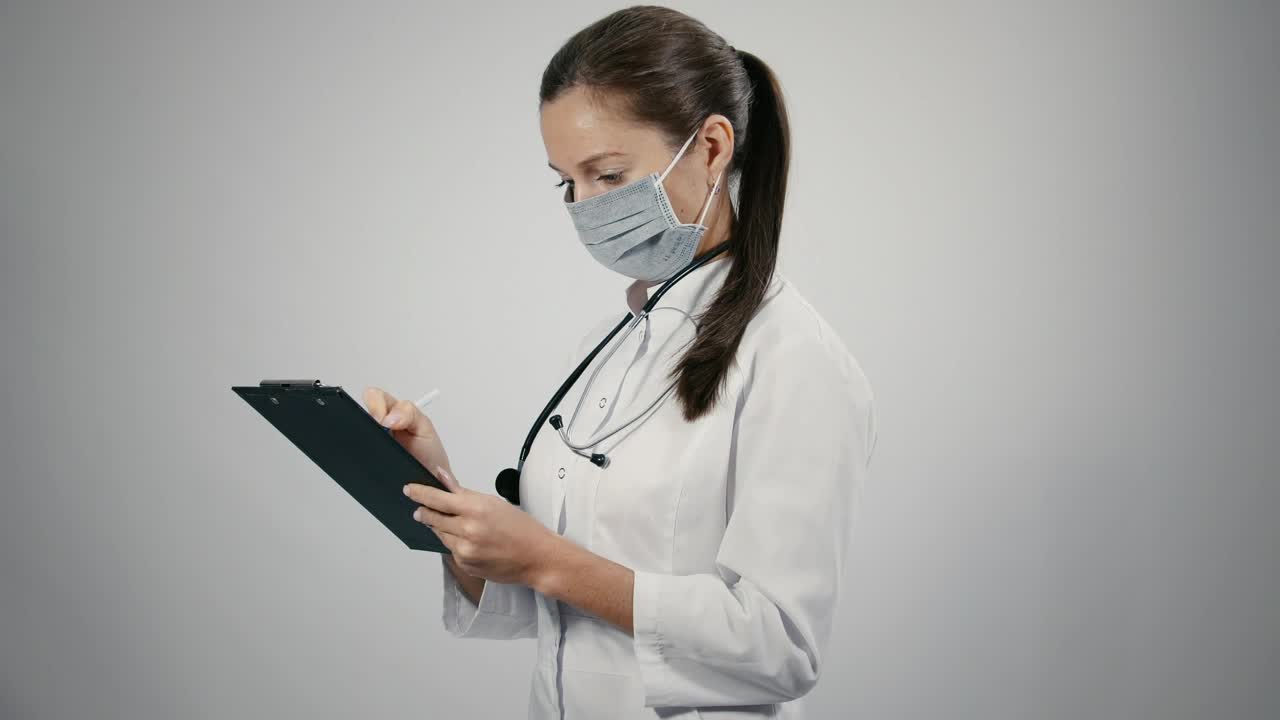 Download Stock Video Female Doctor Taking Notes Live Wallpaper For PC