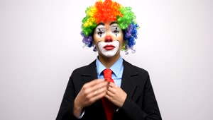 Download Stock Video Female Clown In Suit Portrait Live Wallpaper For PC