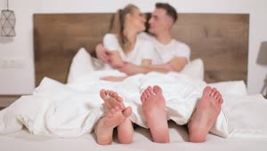 Stock Video Feet Of A Couple Hugging In Bed Live Wallpaper For PC