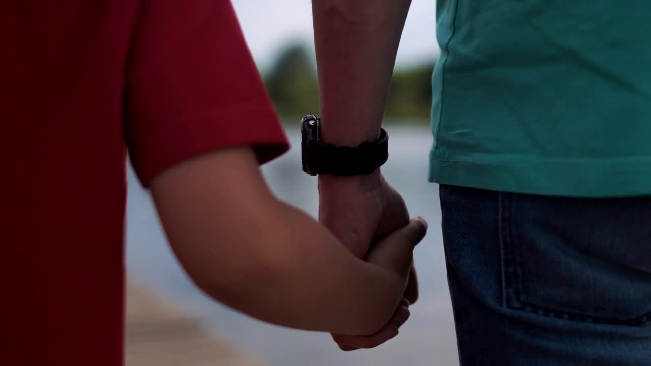 Download Stock Video Father And Son Holding Hands And Walking Live Wallpaper For PC