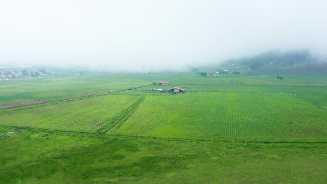 Download Stock Video Farm Fields In An Aerial View On A Cloudy Day Live Wallpaper For PC