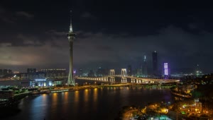 Stock Video Famous Bridge In Macau And Tv Tower Live Wallpaper For PC