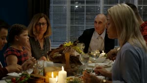 Stock Video Family Having Dinner At Home Live Wallpaper For PC