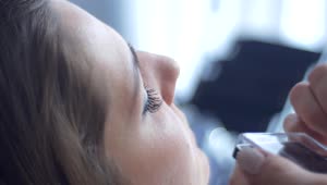 Stock Video Hands Applying Lashes On A Model Live Wallpaper For PC