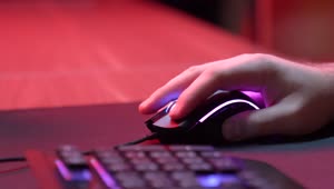 Stock Video Hand Using A Gaming Mouse With Rgb Lighting Live Wallpaper For PC