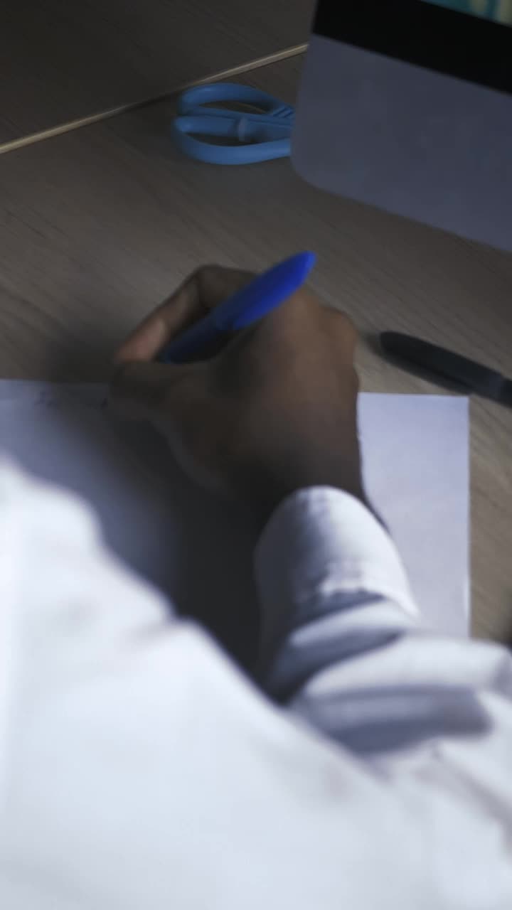 Download Stock Video Hand Of A Man Writing On A Sheet On A Live Wallpaper For PC