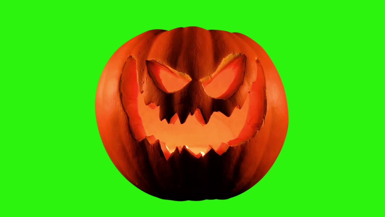 Download Stock Video Halloween Pumpkin On A Chroma Green Background Live Wallpaper For PC